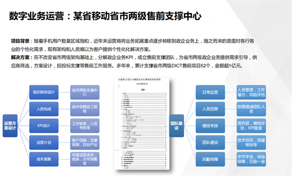 數(shù)字業(yè)務(wù)運(yùn)營(yíng)某省移動(dòng)省市兩級(jí)售前支撐中心